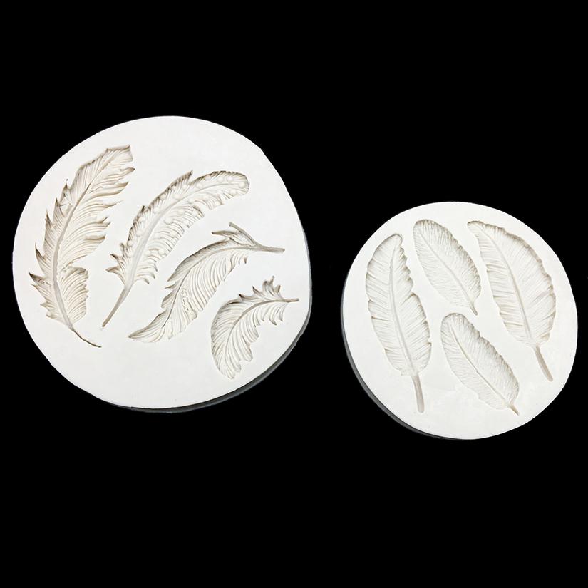 Feather Silicone Mold Sugarcraft Chocolate Cupcake Fondant Cake Decorating Tools