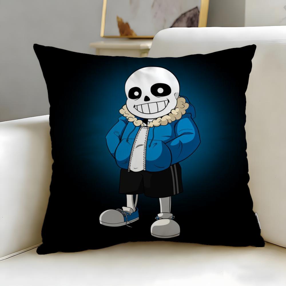 classic game Undertale Cushion Cover Soft  EasyWash Pillow Case  Versatile for Couch Bed Travel and Office