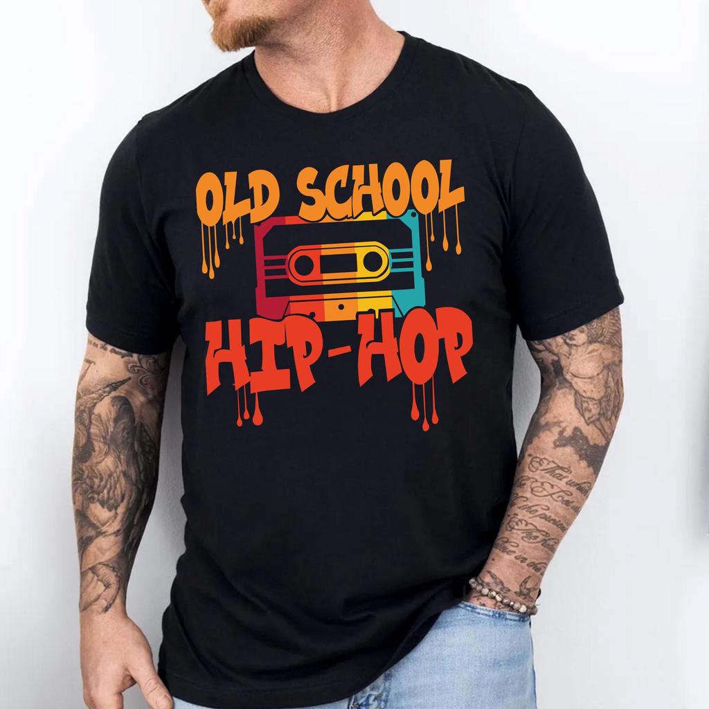 2025 Summer Old School Hip Hop Sweatshirt: 80s 90s Cassette Tape Tee Fashion 100% Pure Cotton Printed Breathable T-shirt Y2k