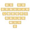 Fashion Golden 26 Letters A-Z Italian Links Charm Beads 9mm Stainless Steel Bracelet Jewelry DIY Hand Making