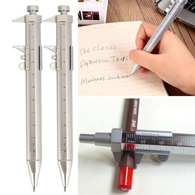 Stationery Multifunctional Rotating Unisex Ballpoint Write Tool Vernier Calipers Pen Scale Ruler