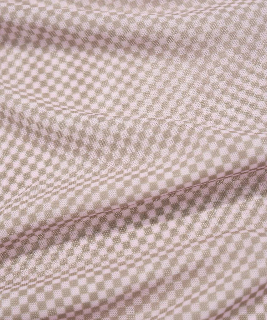 Covernat Woman Mesh Turtleneck Long Sleeve Light Pink