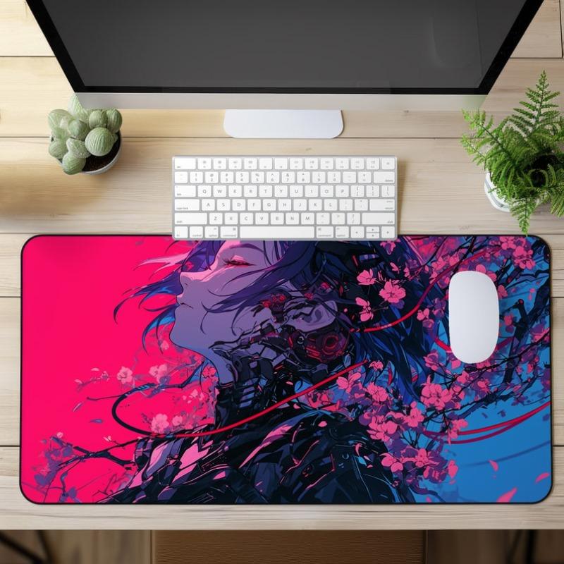 Sakura Girl Anime Lagre Mouse Pad MM desk mat XXL gaming mousepad Desk pad gamer for PC office table mat Desk accessories