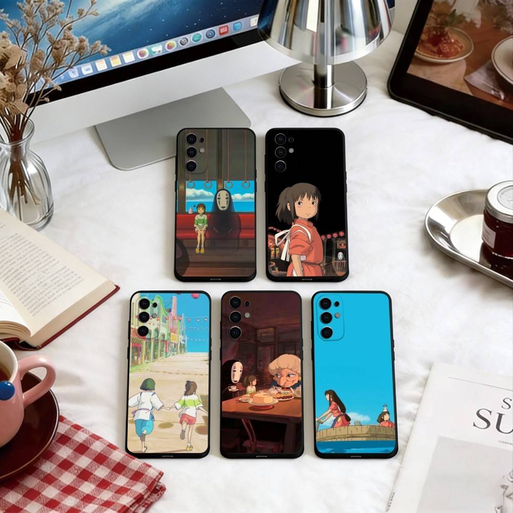 Spirited Away Phone Case For Samsung S25,S24,S21,S22,S23,S30,Ultra,S20,Plus,Fe,Soft Black Cover