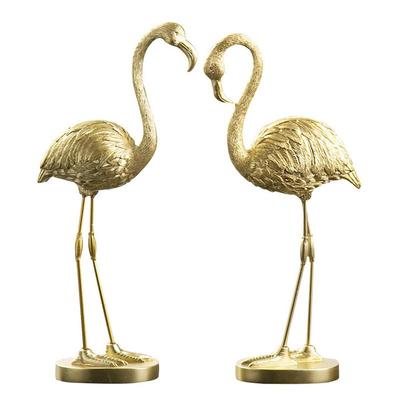 NordicStyle Luxe Gouden Flamingo Figuur Thuis Hars Decoratie Ambachten TV-Kast Decoratie Persoonlijkheid Creatieve Ornamenten