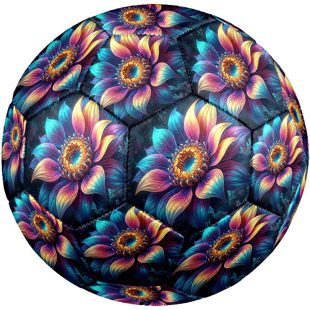 1pc Colorful Bloom Size 5 Soccer Ball Professional Match Training Football Indoor &Outdoor Sports Ball Training Ball Lightweight Durable y21