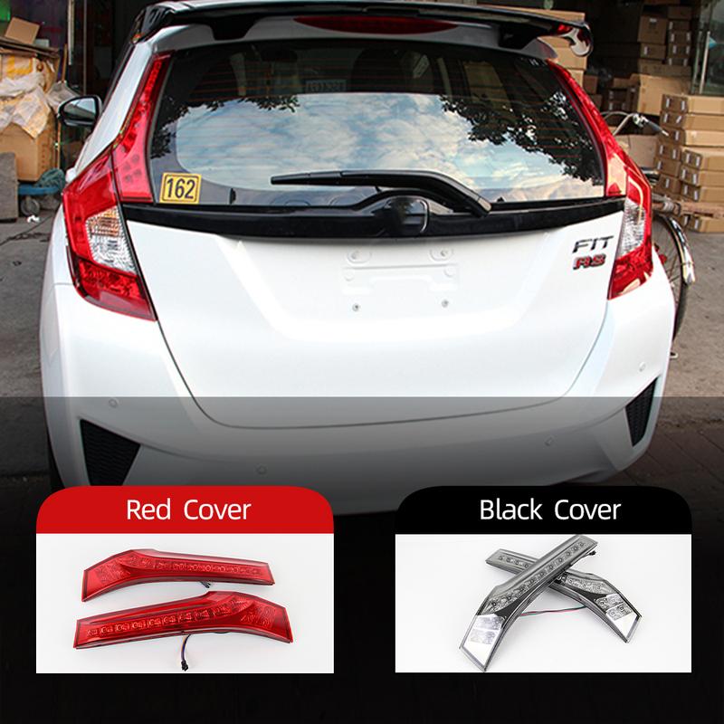 Car Flashing 1Set Rear Running Tail Pillar Lamp Break Lights Kit For Honda Fit Jazz 2014 2015 2016 2017 2018 12V Warning Signal