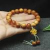 Natural Cypress Wood Beaded Bracelet Simple Literary Jewelry Gift for Ladies