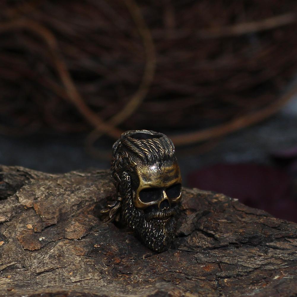 3pcs Norse Vikings Worrior Paracord Beads Hair Tube Beads Stainless Steel Beads for Bracelets Pendant Necklace DIY