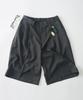 ANALOG MOOD Striped Back Elastic Wide Half Slacks (Charcoal)