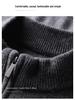 Herren Kaschmir Pullover mit halbem Reißverschluss, dicke Wolle, Langarm, Winter Baselayer