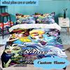 Custom Name 3PCS Monster-High Bedding Set Including 1pc Duvet Cover And 2pcs Pillowcases for Bedroom, Dormitory Gift Home Decor