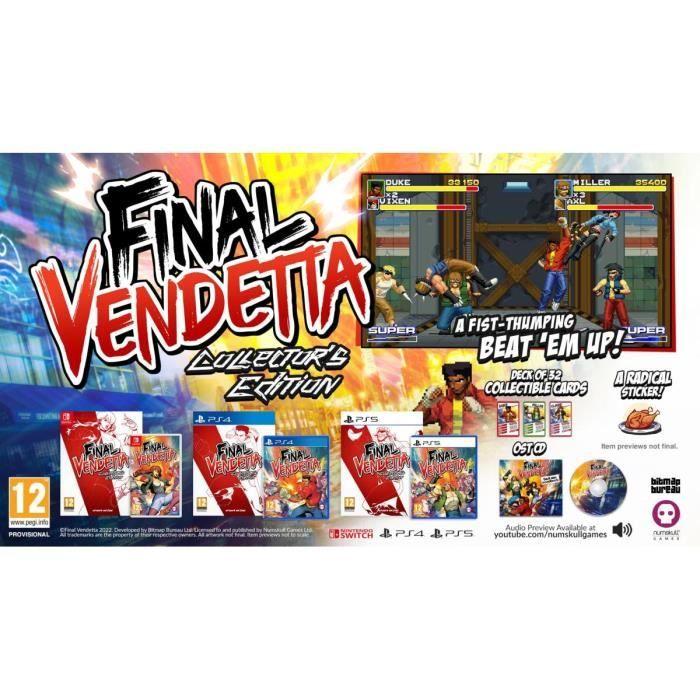 Final Vendetta - PS4 - Collector's Edition - Beat'em Up - 2 Manettes Max - Jeu D'arcade