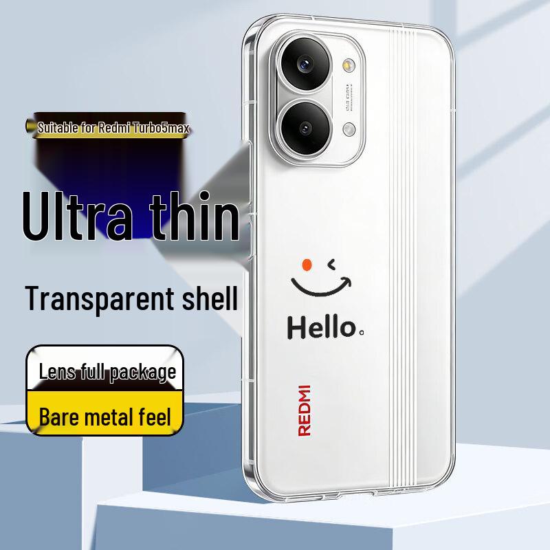 Xiaomi Redmi Turbo5 Transparent Smile TPU Phone Case