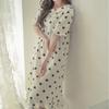 New Arrivals Open Run Bvaro Short Sleeve Pattern Dress Women Heart Shape Cute Pj