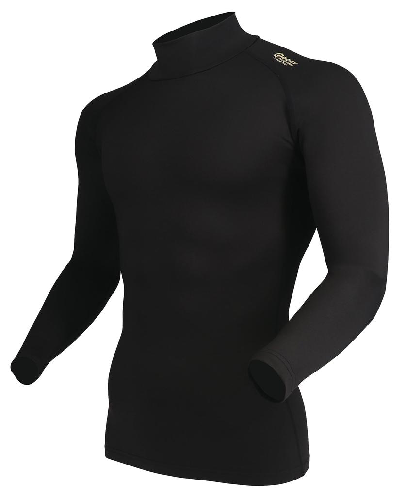 Otafuku Gloves Winter Long Sleeve High Neck Shirt Fully Quick Size L [Heat Retention, Deodorizing, Drying, Compression] JW-246 Black,