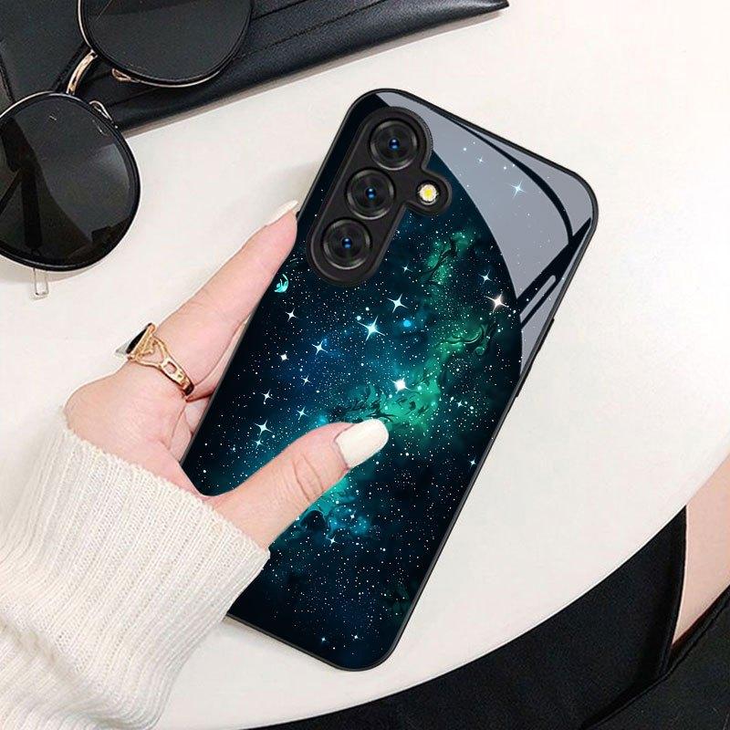 Gehard glazen telefoonhoesje, geschikt voor Samsung Galaxy S20, S21, S22, S23, S24, S25, FE Ultra Plus, A56, A36 en andere modellen