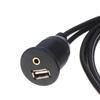 Flush Mount Panel Extension Cable Male to Female Waterproof Dashboard Cord for Boat Marine Outdoor Electrical Connection