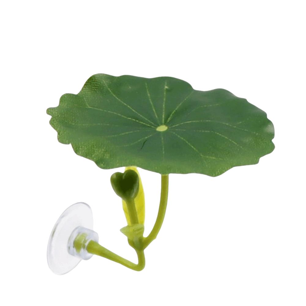 with Suction Cup Fighting Fish Resting Leaves Simulated Lotus Leaves Fish Hammock Small Aquariums Style 1