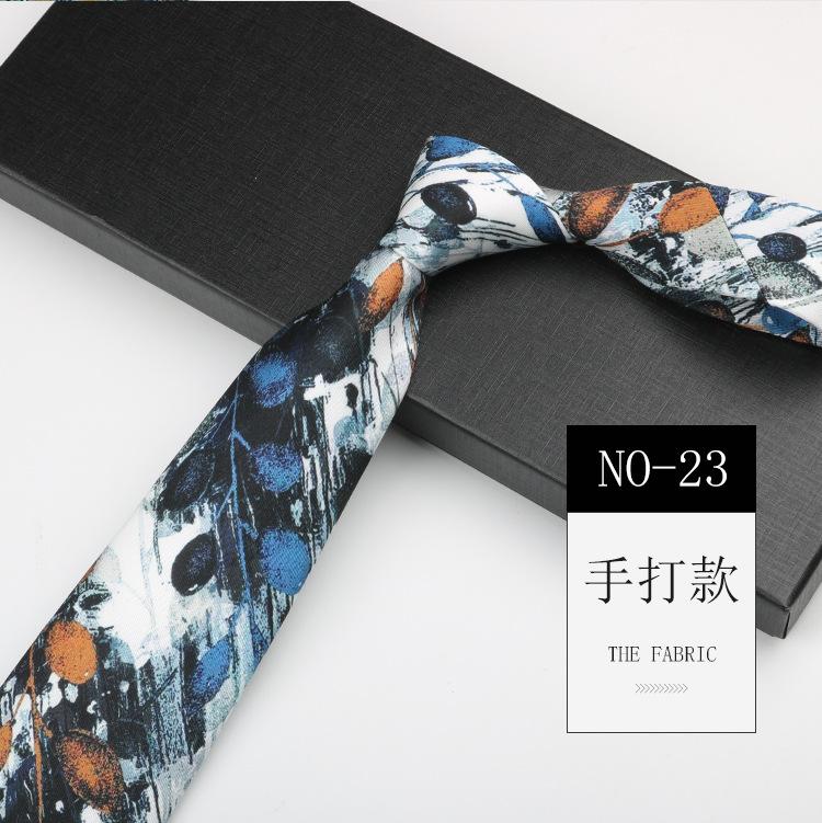 Men'S Printed Tie, Pattern Retro Gentleman'S Suit Shirt Width 9Cm Silk Soft Long Hand-Typed