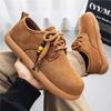 Men's Casual Suede Shoes Spring Summer Autumn Winter New Style Thick Bottom round Head Japanese Style  Snow Boots Magic Tape