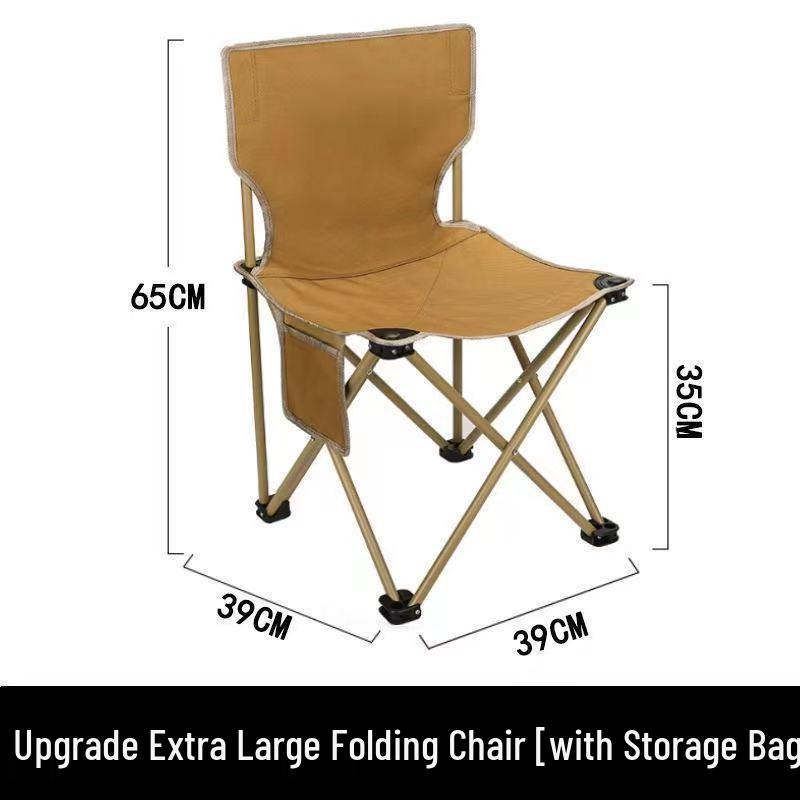 Portable Outdoor Folding Chair - Ideal for Camping, Fishing, Beach, and BBQs with Durable Oxford Cloth Seat