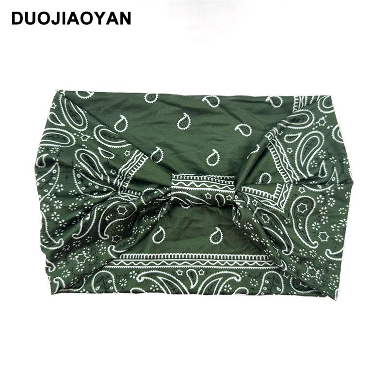 Knot Headband, Color Blocked Pattern Printed Sports Headband, Fashionable Polka Dot Wide Edge Elastic Headband