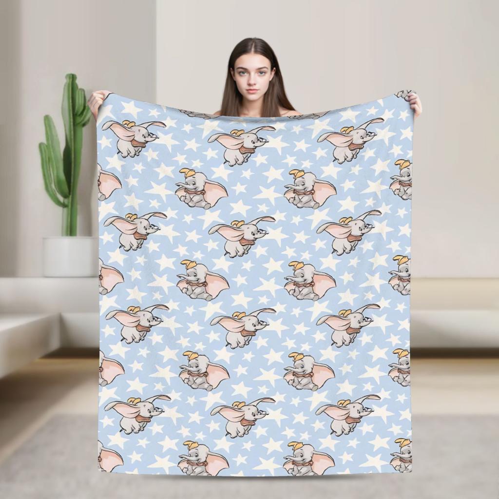 D-Dumbos Plush Blanket Child Flannel Throw Blanket For Couch Bed Super Soft Design Quality Bedspread Gift