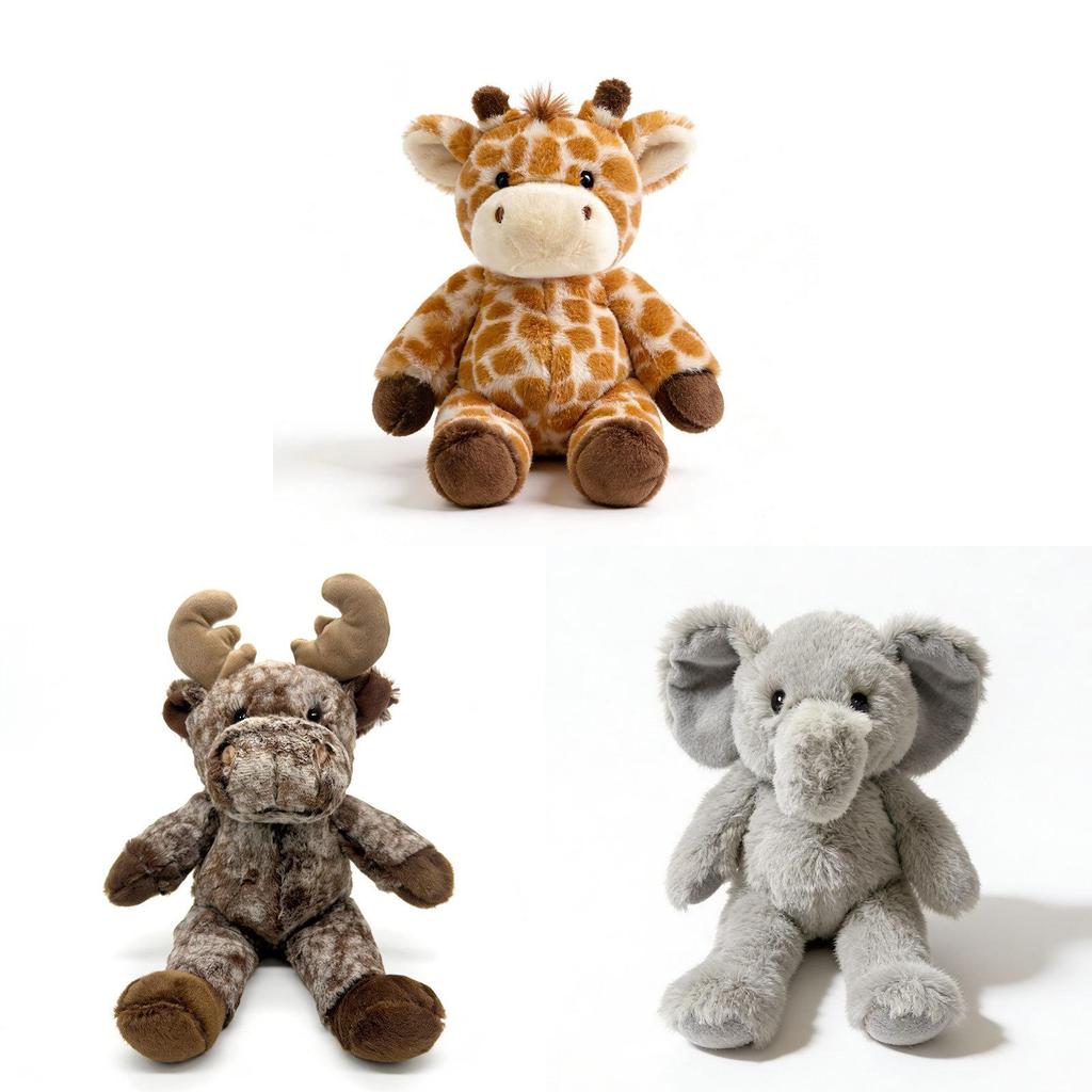 Cuter Giraffe Sheep Elk Tiger Lion Elephant Plush Dolls With Pp Cotton Filling For Kids Gift And Home Decor