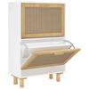 VidaXL Shoe Cabinet Shoe Organizer Storage Furniture Entrance Hall Living Room White 52x25x80 Cm Wood 345645