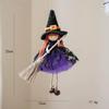 Halloween Ornament Hexenmädchen Besen Engel Hängeanhänger Netz Seidendesign Für Weihnachtsbaum Party Festival Dekoration