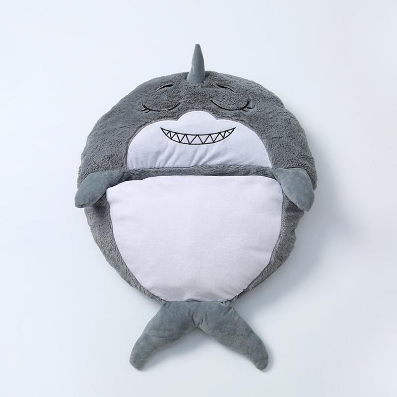 Cartoon Owl Shark Unicorn Panda Pattern Foldable Flannel Children Bag Sleeping