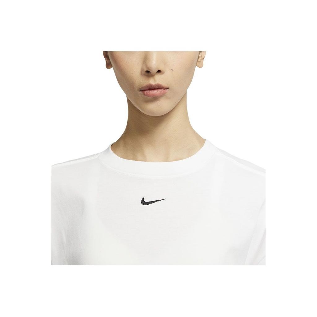 Nike Potlačené ležérne športové tričko s okrúhlym výstrihom a krátkym rukávom, s padnutými ramenami, dámske tričká, biele, DC5427-100