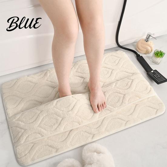 Water-repellent Floor Rug Resistant Thick Doormat Foot Mat Fluffy Absorbent Bathroom Drying Slip Bath Backing