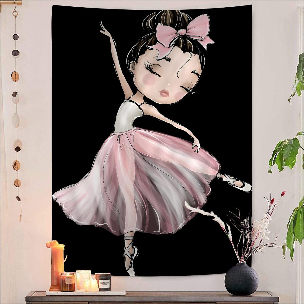Nordic Ballet Princess Nursery Hanging Bohemian Tapestry Hanging Tarot Hippie Wall Rugs Dorm Japanese Tapestry
