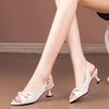 Women's Summer Mid-heel Sandals Fashion Stiletto Sandals