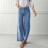 Women New Light Wash Straight Leg Jeans, Classic High Waist Loose Wide Denim Long Pants Fashion Daily Casual Versatile Ladies Trousers With Pockets