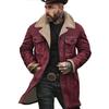 Men's 2026 Autumn/Winter Suede Patchwork Jacket with Multi-Pocket Zipper