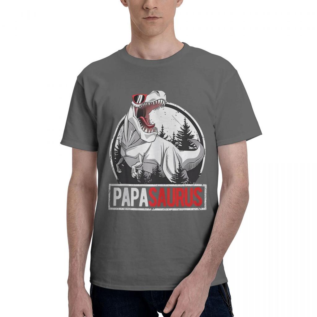 PapaSaurus Men Papa Saurus 100 Cotton Casual Breathable Confortable TShirt Funny Mens TShirt Mens Wear