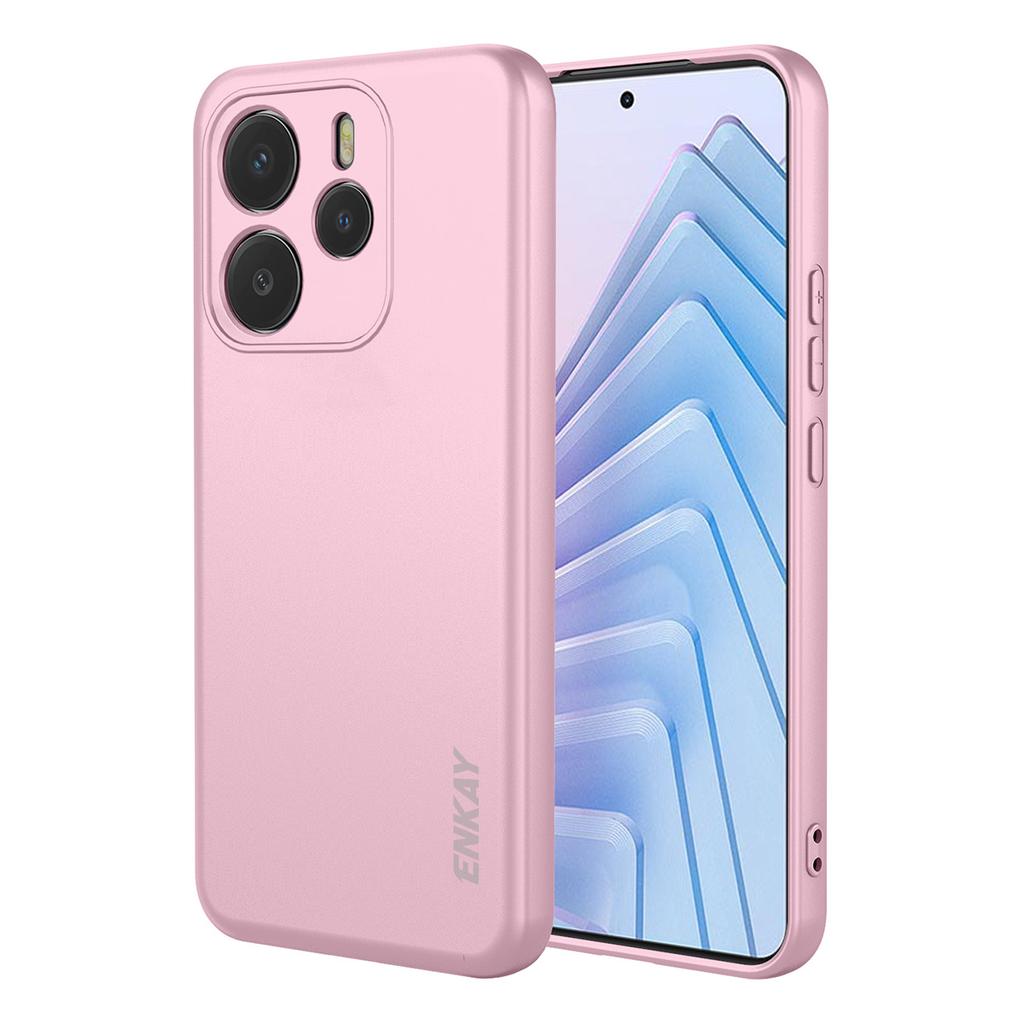 For Xiaomi Redmi Note 14 4G (163.25x76.55x8.16mm) Silicone Case Straight Edge Cell Phone Back Cover