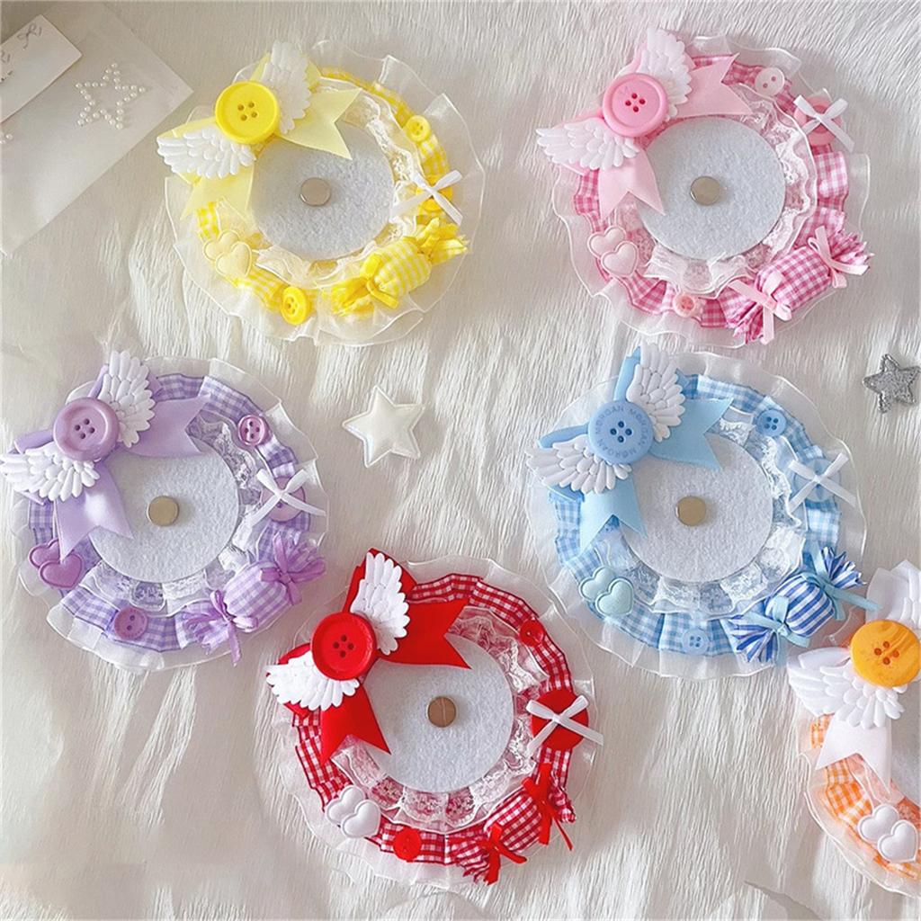 Cute Candy Themed Badge Holder Trendy Lace Badge Stand with Sweet Candy Elements for Daily Wear Parties Dates