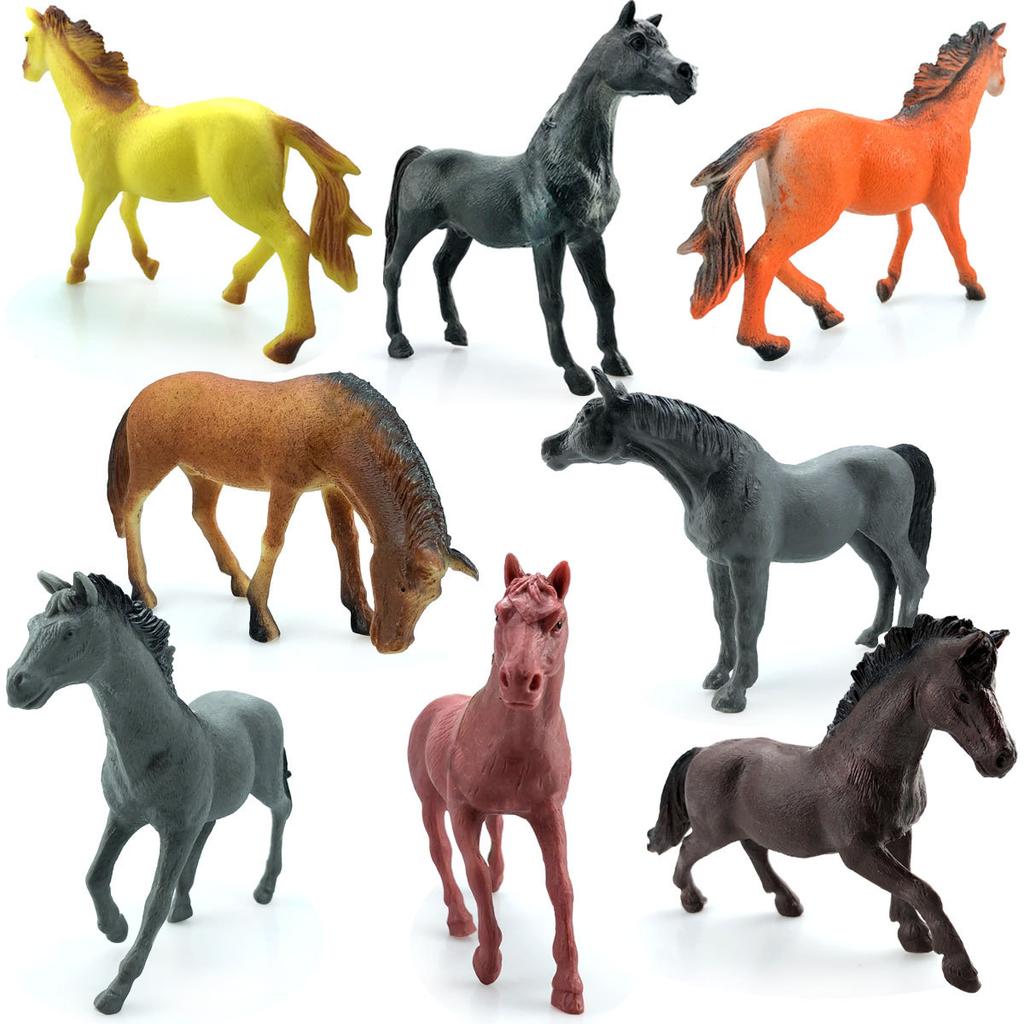 Simulated Animal Horse Models  Foals  Steeds  Black Horses  Thousand-mile Horses  Wild Horses  Children's Cognitive Toys  Animal Model Ornaments