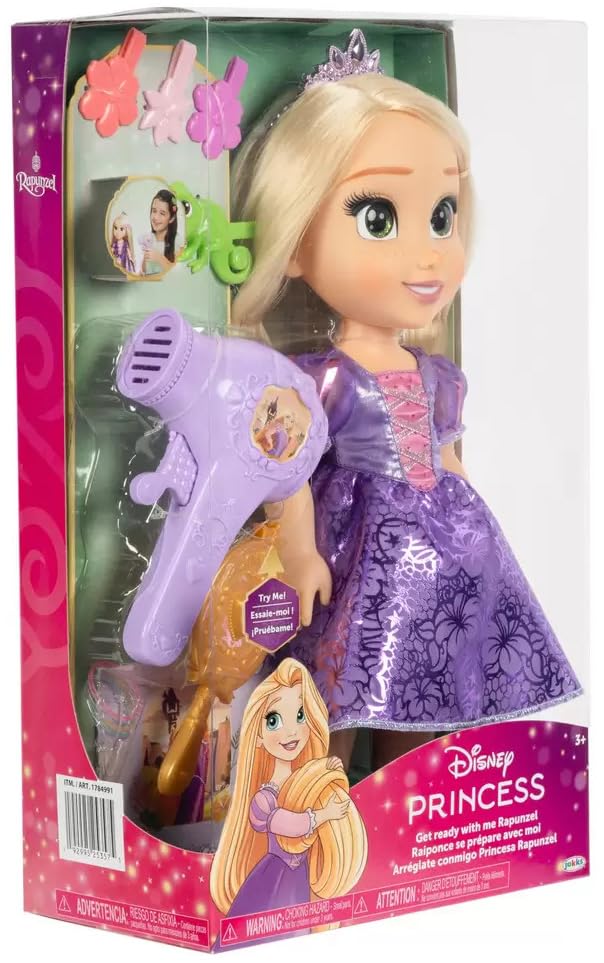 [Disney Princess] Disney Princess Frozen Hair Care Set 1784991 Toddler Doll Hair Dryer Hair Brush Accessories Hair Styling (Rapunzel) [Used]