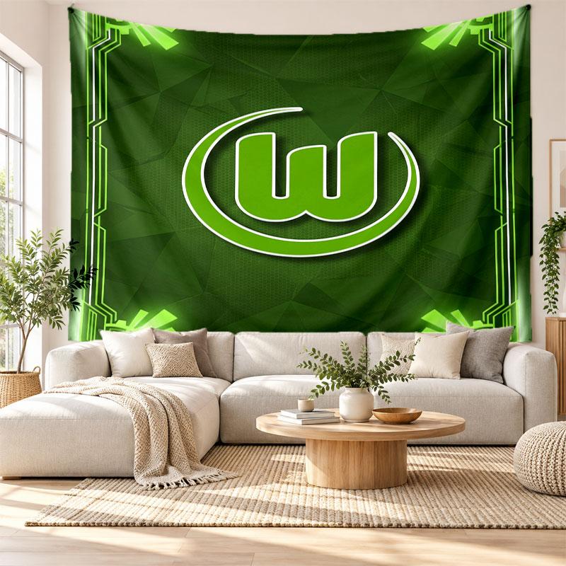 VfL Wolfsburg FC Wall Tapestry, Soft Fabric Wall Hanging, Decorative Backdrop For Bedroom Home Wall Art