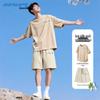 Jeanswest Men's 2026 Summer Quick-Dry Ice Silk T-Shirt & Shorts Sportswear Set