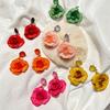 Classy Floral Drop Earrings Jewelry Sophisticated Rose Dangle Earrings Portable Drop Ear Studs for Various Occasions
