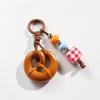 Handmade Phone CCD Hanging Rope Ins Bag Pendant Keyring Cute Simulated Bread Bagel Keychain