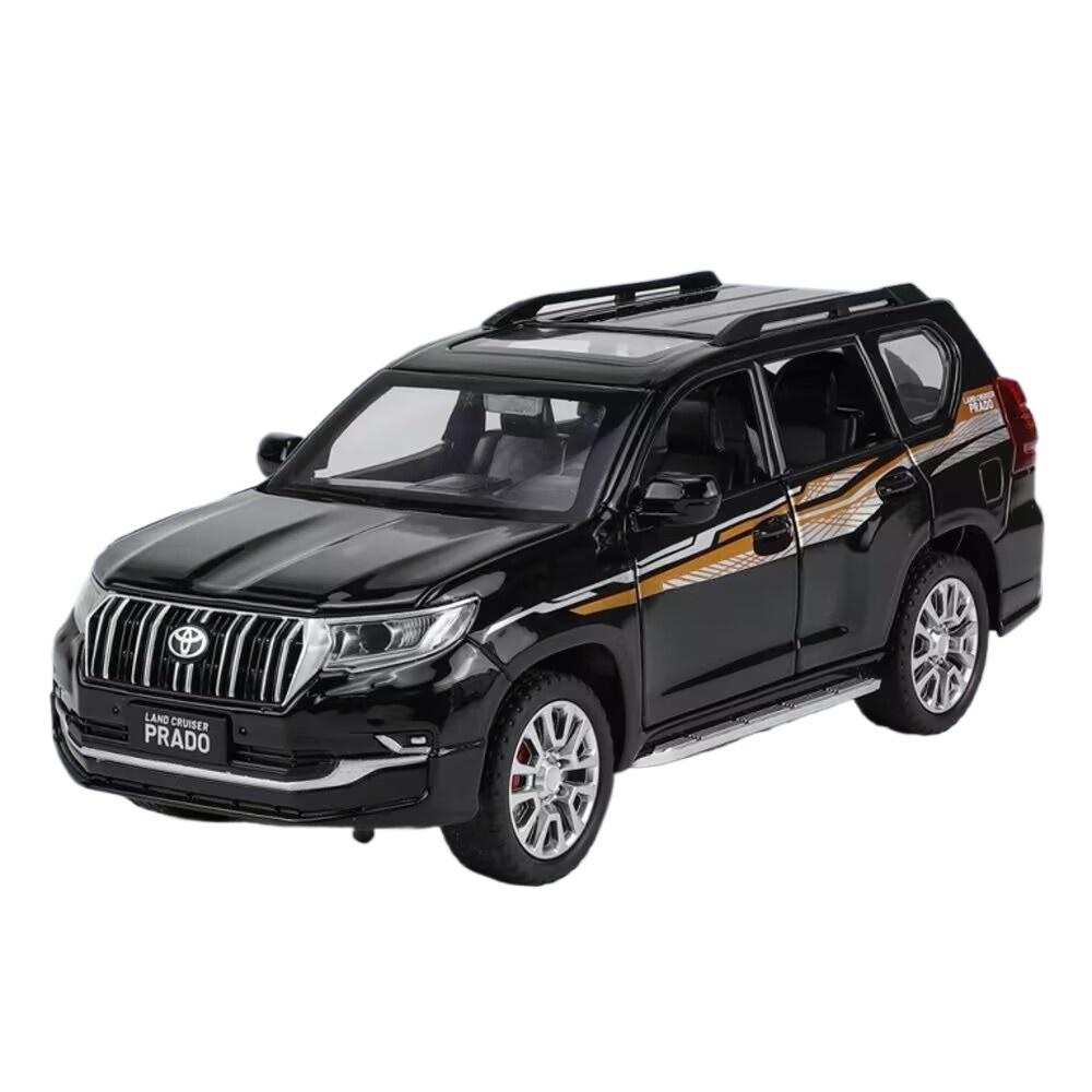1/32 Toyota PRADO Land Cruiser SUV Alloy Car Model Diecast Metal Off-road Vehicle Car Model Sound and Light Kids Toy Gift