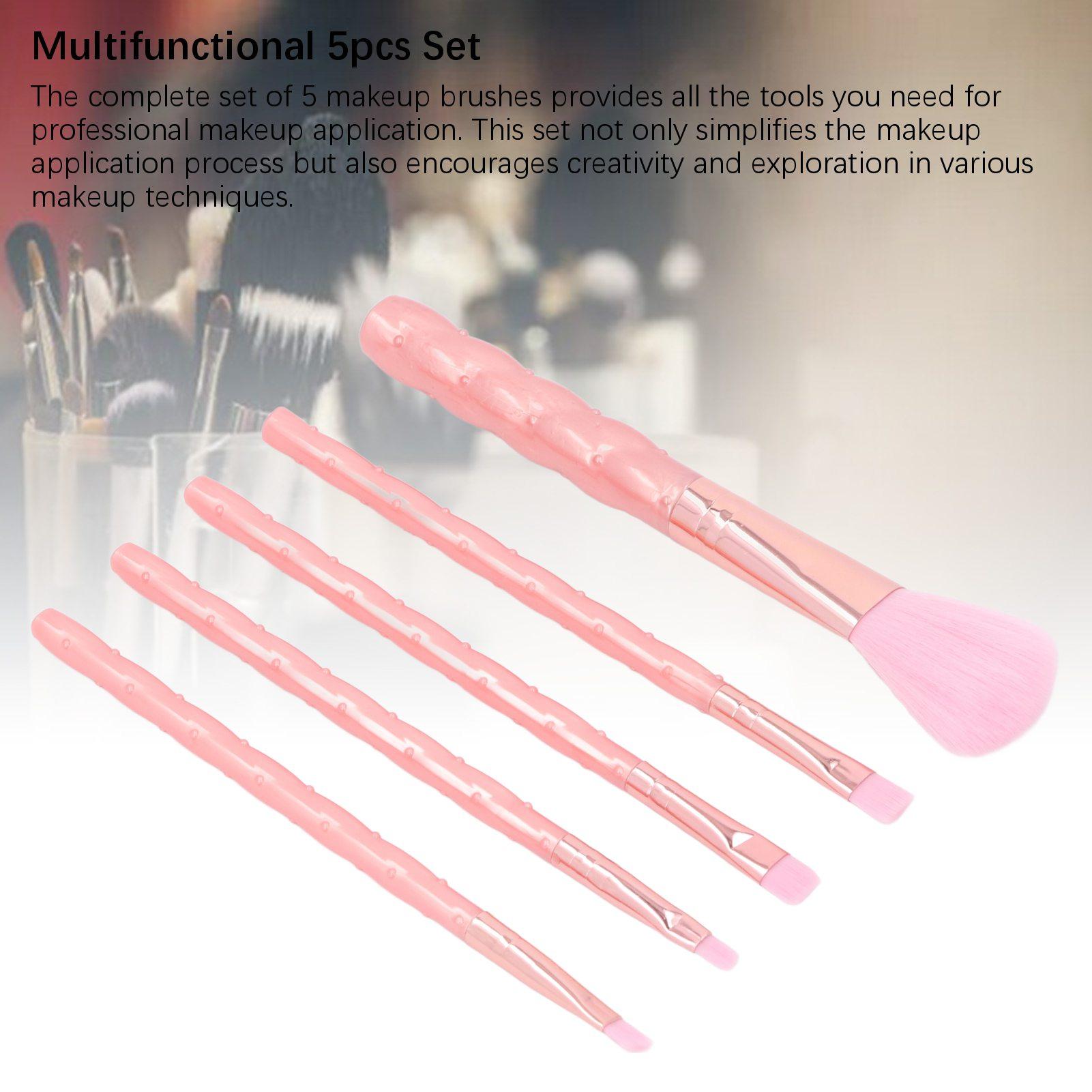 

Набор из 5 кистей для макияжа, кисть для контуринга глаз, мягкая косметическая кисть, портативная кисть для теней, кисть для румян, красота