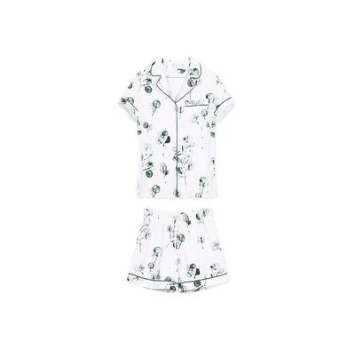 White Pocket Satin Pajamas